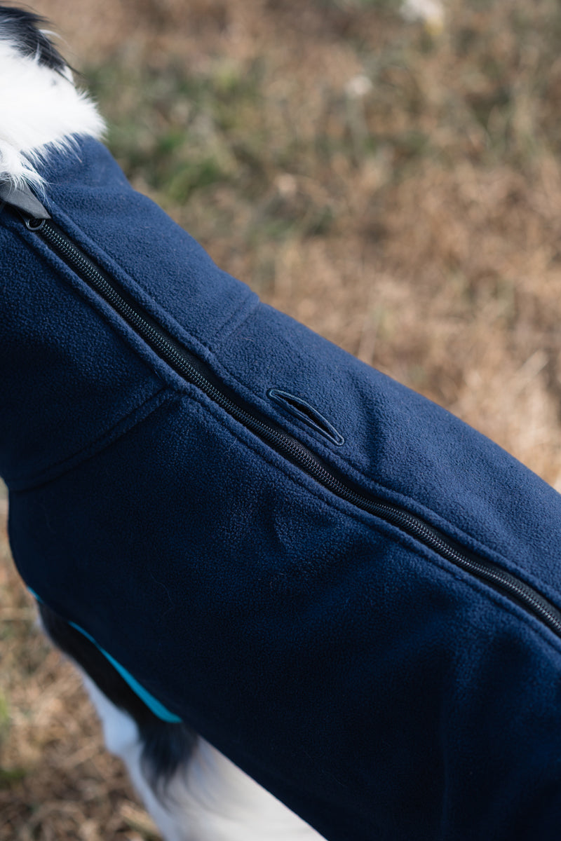 The Bothy Sleeved Fleece Coat – Navy